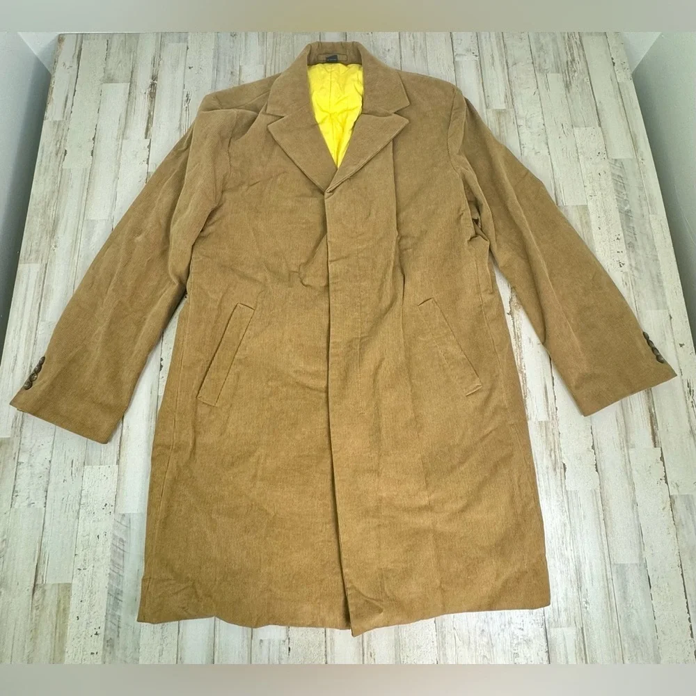 Vintage J. Crew Lined Trench Overcoat XL Tan